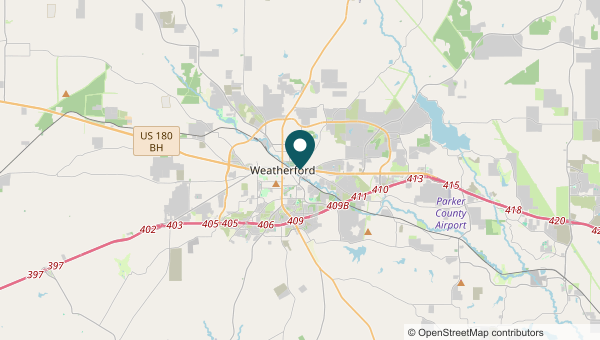 Map of the Weatherford service area
